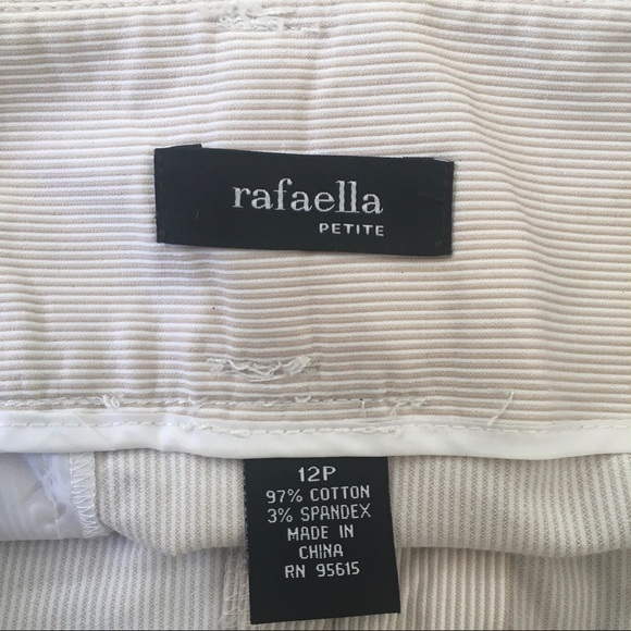 rafaella PETITE Beige and White Striped Skirt, 12P - Picture 5 of 9